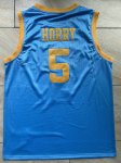 NBA 5 Horry MPLS. Maillot bleu brodé